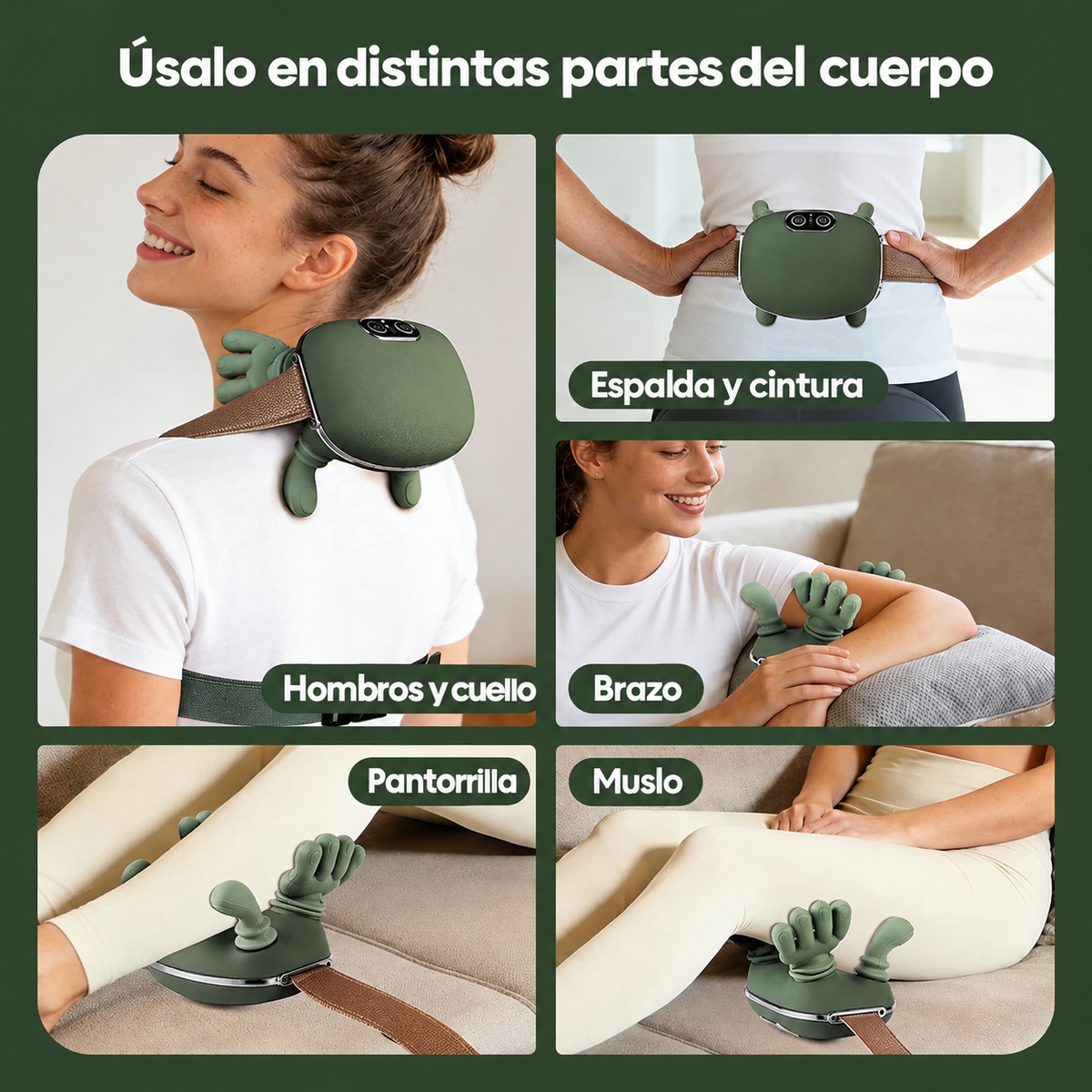 Masajeador para distintas partes del cuerpo
